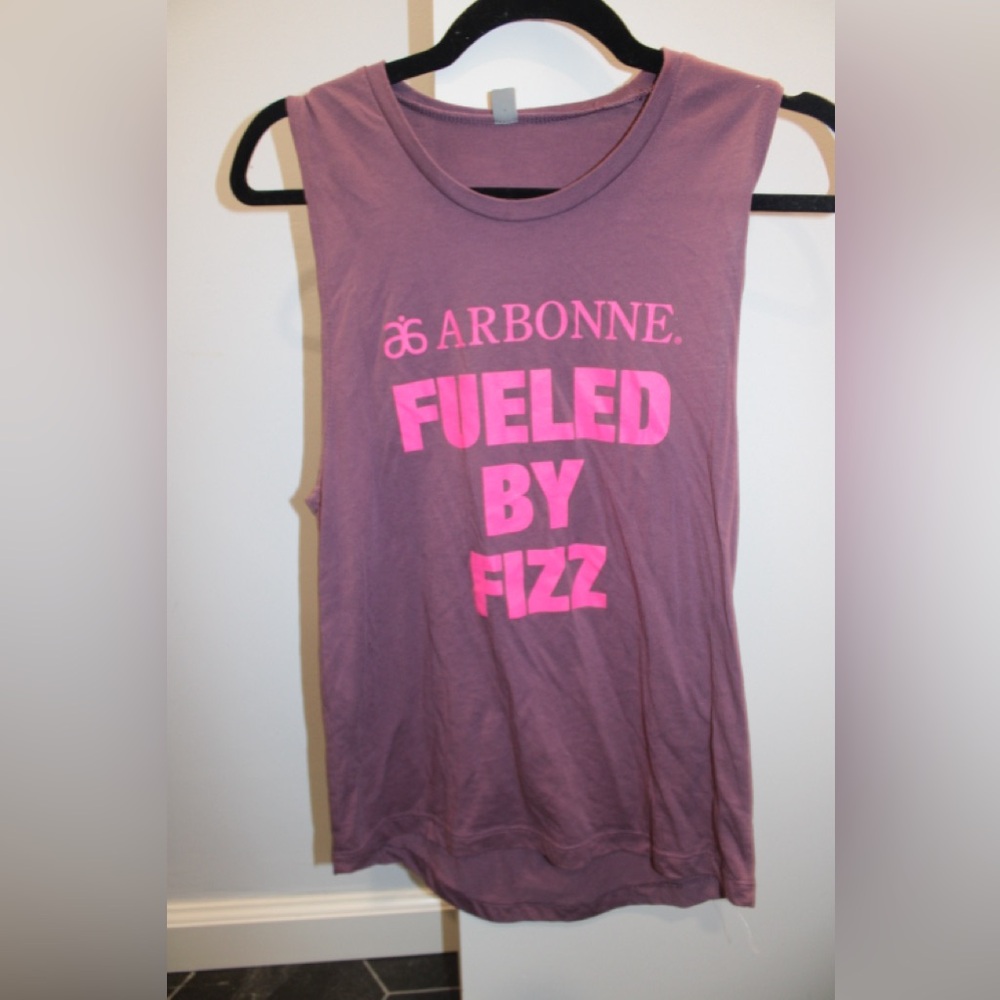 Arbonne “Fueled by Fizz” Purple Tank — Next Level Apparel, Size S